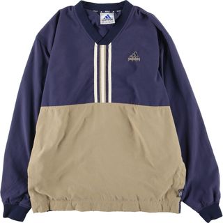 アディダス(adidas)の古着 90年代 アディダス adidas GOLF ゴルフ Vネック ウォームアッププルオーバー メンズL ヴィンテージ /eaa444896(ナイロンジャケット)