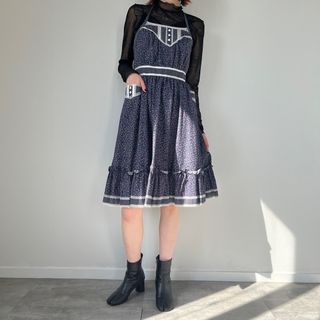 古着 70年代 ガンネサックス GUNNE SAX Jessica 花柄 アメリカンスリーブ ノースリーブ フレアワンピース USA製 レディースS ヴィンテージ /evb004545