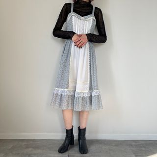 ガニーサックス(GUNNE SAX)の古着 70年代 ガンネサックス GUNNE SAX 花柄 キャミソールワンピース USA製 レディースM ヴィンテージ /evb004552(その他)