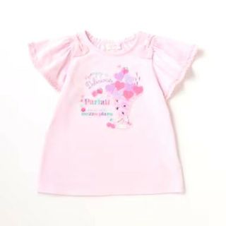 メゾピアノ(mezzo piano)のメゾピアノ♡パフェ刺しゅうリボンTシャツ半袖(Tシャツ/カットソー)