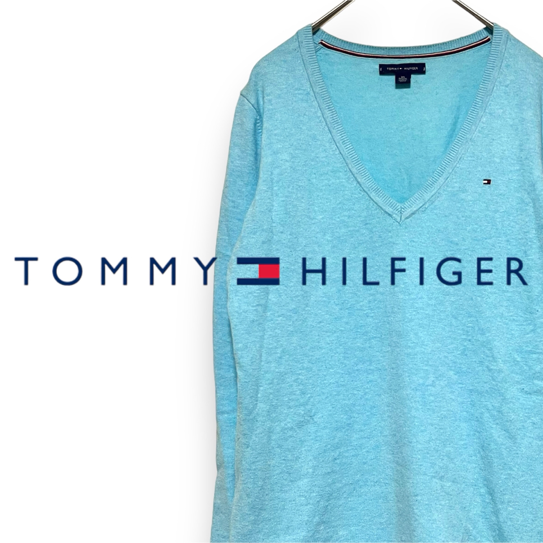 TOMMY HILFIGER(トミーヒルフィガー)のトミーフィルフィガー　コットンニット　メンズ　XS  メンズのトップス(ニット/セーター)の商品写真