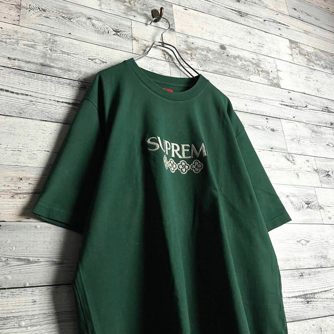 Supreme(シュプリーム)の【希少XLサイズ】シュプリーム☆ラメ入りビッグ刺繍ロゴ入り半袖Tシャツ その他のその他(その他)の商品写真