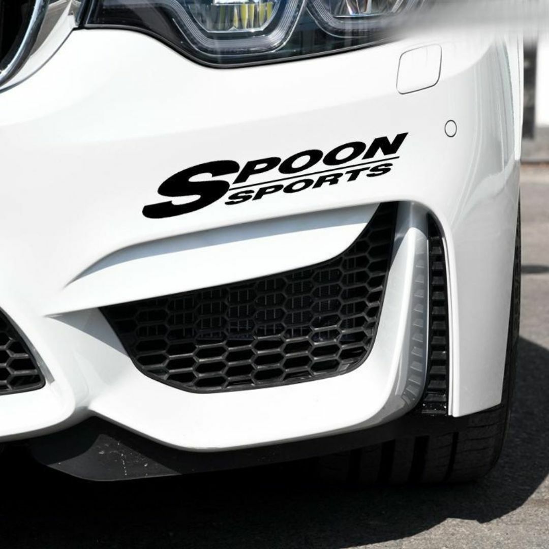 【全色入荷！】SPOON SPORTSステッカー（黒/青/シルバー/黄色）4種 自動車/バイクの自動車(車外アクセサリ)の商品写真