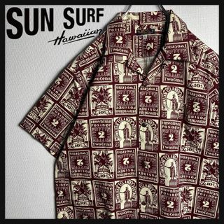 サンサーフ(Sun Surf)の【美品】サンサーフ　開襟　アロハシャツ　半袖シャツ　希少XLサイズ　総柄　ハワイ(シャツ)