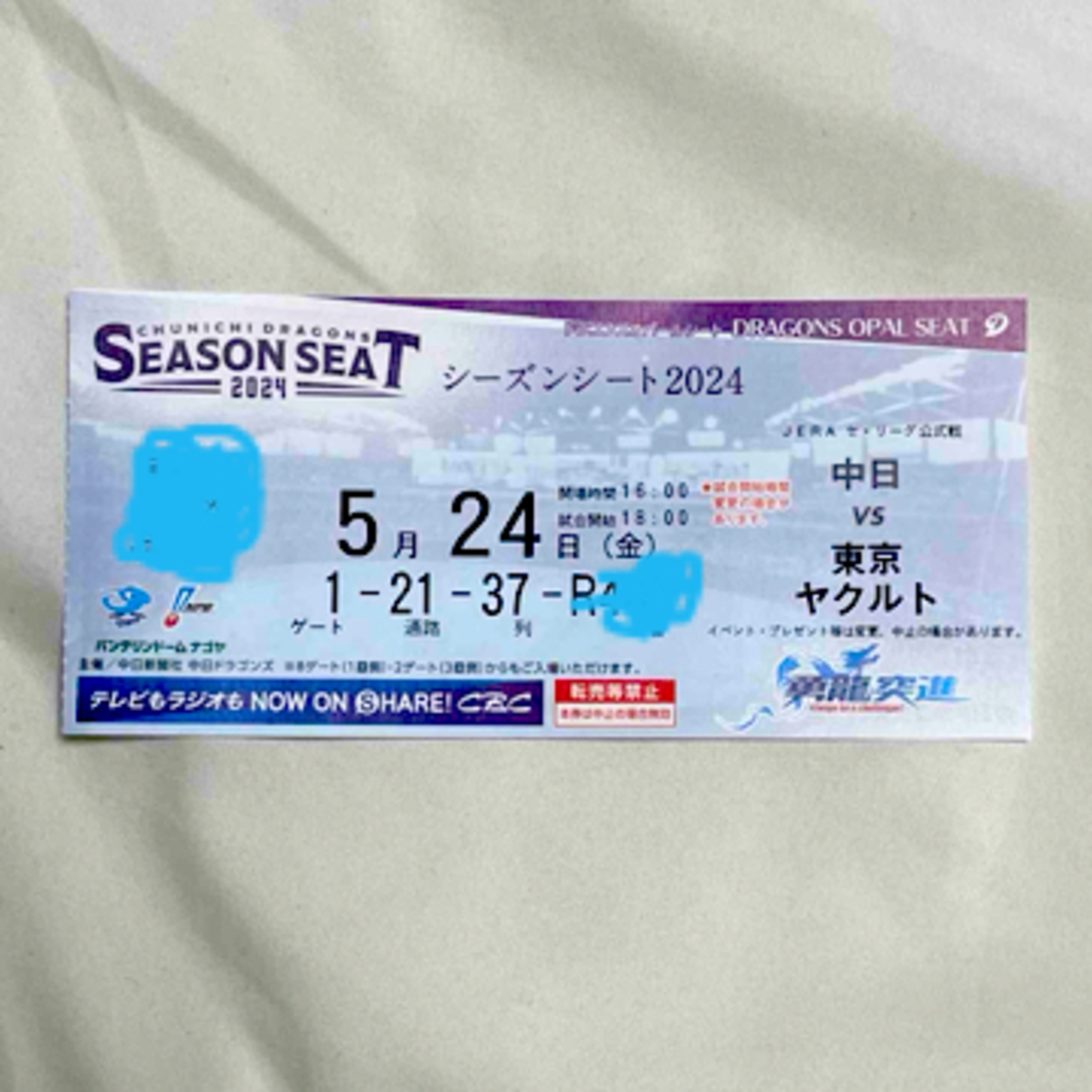 中日ドラゴンズチケット チケットのスポーツ(野球)の商品写真