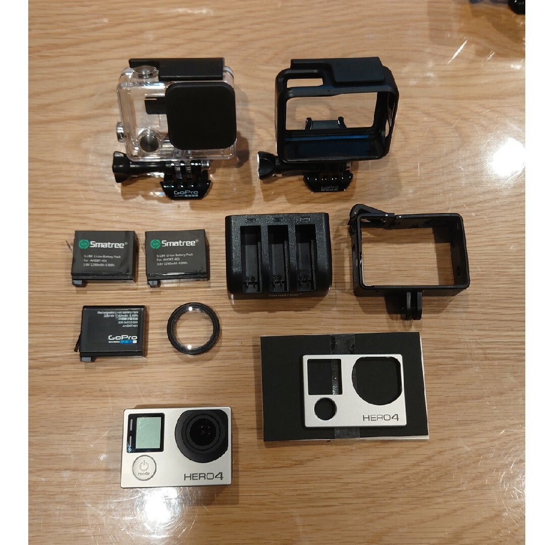 GoPro(ゴープロ)の【美品】GOPRO HERO4本体セット スマホ/家電/カメラのカメラ(ビデオカメラ)の商品写真