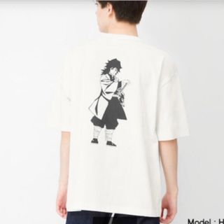 ジーユー(GU)の鬼滅の刃コラボ 冨岡義勇 ビッグT(5分袖)Demon Slayer(Tシャツ/カットソー(半袖/袖なし))