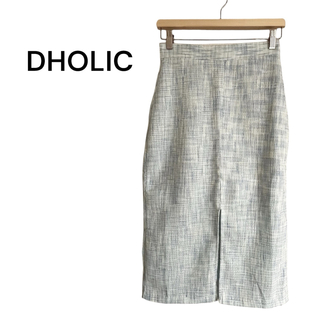 dholic - DHOLIC ツイードスリットスカート タイトスカート M