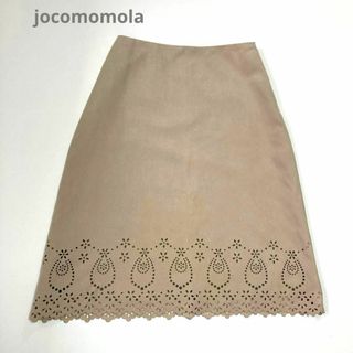 jocomomola ホコモモラ　42  Ｌ　スカート　花柄　ベージュ　シンプル(その他)