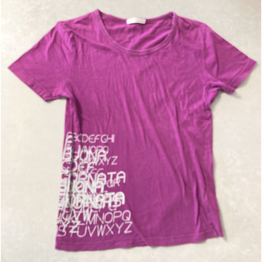 BUONA GIORNATA(ボナジョルナータ)の半袖Tシャツ ロゴ プリント 紫 パープル レディースのトップス(Tシャツ(半袖/袖なし))の商品写真