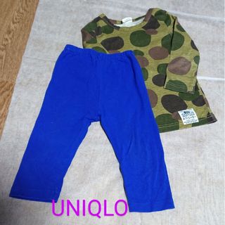 ユニクロ(UNIQLO)のF.O.KIDSキッズトップス ロングTシャツ ユニクロ ハーフパンツ100cm(パンツ/スパッツ)