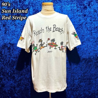 90’s Sun Island Red Stripe レゲエ Tシャツ(Tシャツ/カットソー(半袖/袖なし))
