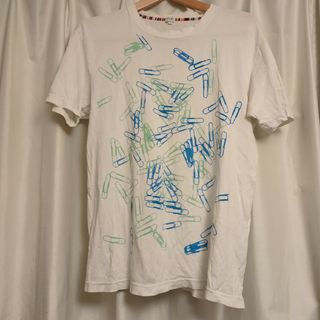 Paul Smith - 匿名配送　メンズ　ポール・スミス　ホワイト　クリップ柄プリント半袖Tシャツ　XL