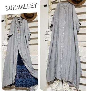 SUNVALLEY/リネン混サラッと素材 ゆったり着やすいワンピ♡羽織りにも!