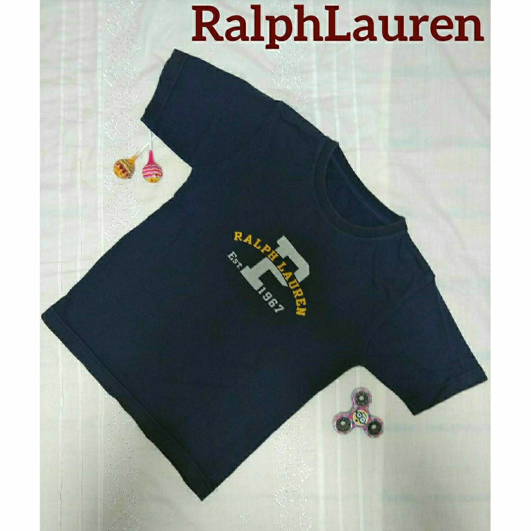 Ralph Lauren(ラルフローレン)の≡RalphLauren≡ロゴＴ120㌢ 濃紺 コットン ラルフローレン  男女 キッズ/ベビー/マタニティのキッズ服男の子用(90cm~)(Tシャツ/カットソー)の商品写真