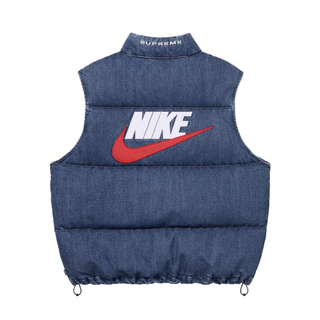Supreme x Nike Denim Puffer Vest "Indigo