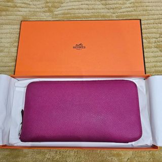 エルメス(Hermes)のHERMES アザップ シルクイン ローズパープル 紫(財布)