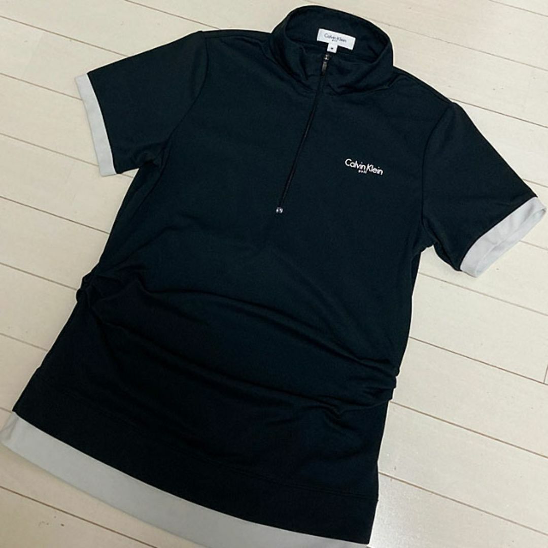 Calvin Klein(カルバンクライン)のCalvin klein ハーフジップ シャツ GOLF ☆極美品 レディースのトップス(カットソー(半袖/袖なし))の商品写真