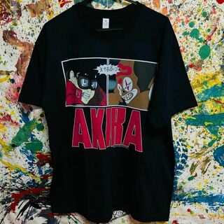 AKIRA レトロ リプリント Tシャツ 半袖 メンズ 新品 個性的 黒(Tシャツ/カットソー(半袖/袖なし))
