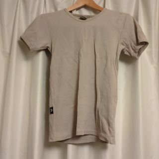 匿名配送　ベージュ　半袖ミリタリー風アースカラー半袖Tシャツ　メンズS　レディー(Tシャツ/カットソー(半袖/袖なし))