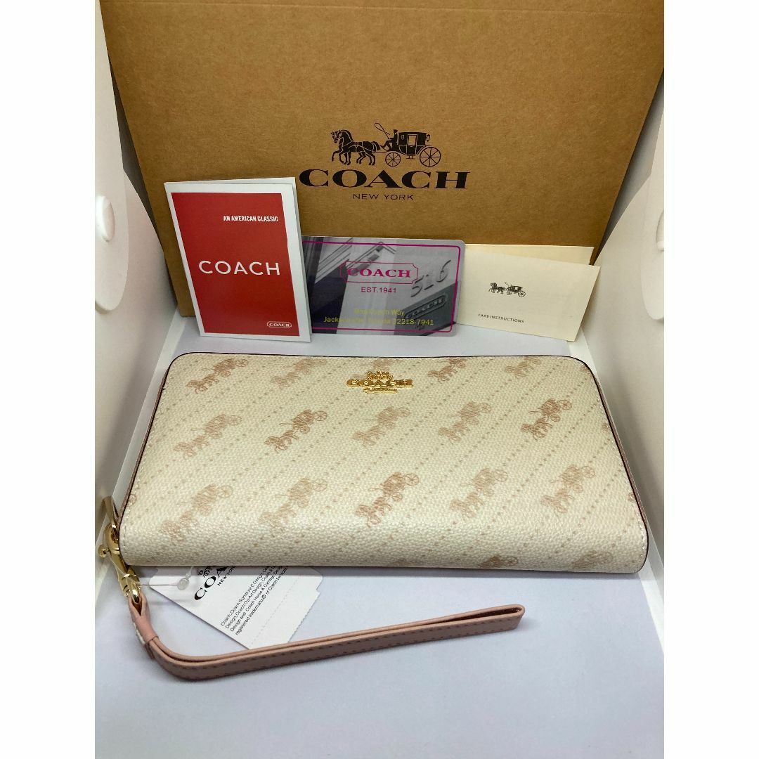 COACH(コーチ)のCOACH　コーチ　F3547　長財布　ホースアンドキャリッジ　ドットプリント レディースのファッション小物(財布)の商品写真