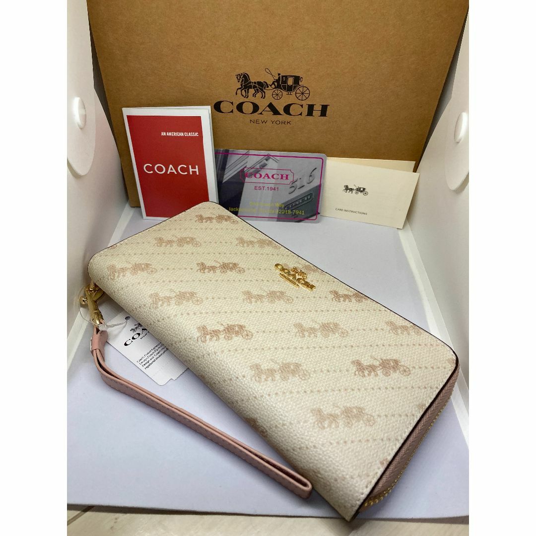 COACH(コーチ)のCOACH　コーチ　F3547　長財布　ホースアンドキャリッジ　ドットプリント レディースのファッション小物(財布)の商品写真