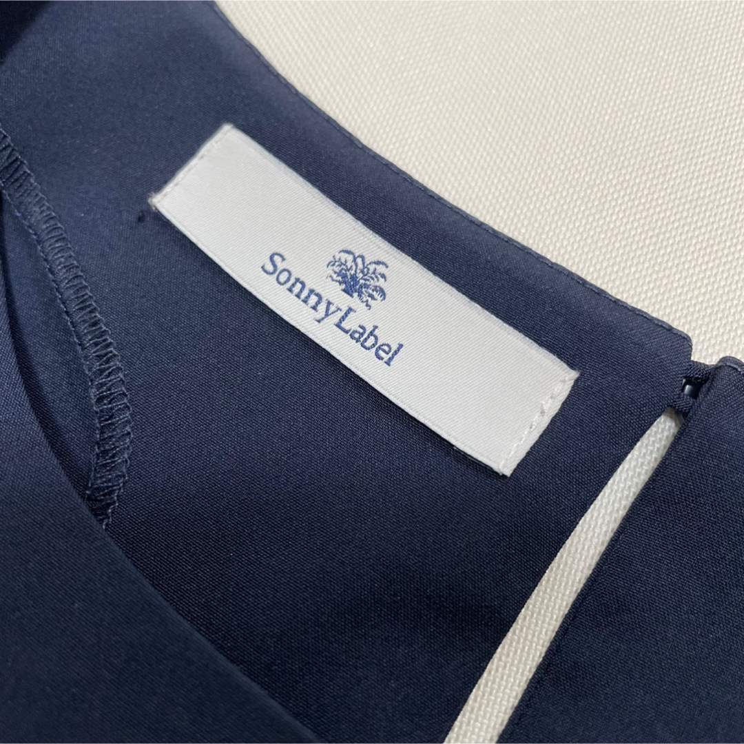 Sonny Label(サニーレーベル)の【格安】Sonny Labelコクーンワンピース　ネイビー　フリーサイズ レディースのワンピース(ひざ丈ワンピース)の商品写真