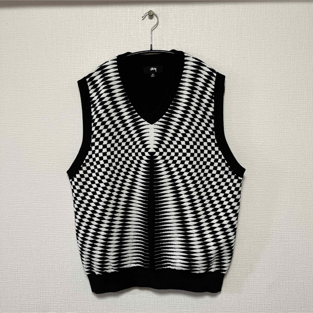 Mサイズ】stussy psychedelic check vest Mサイズ】stussy psychedelic check vest