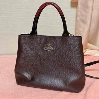 ヴィヴィアンウエストウッド(Vivienne Westwood)の【ヴィヴィアン 】ワインレッド　ハンドバッグ(ショルダーバッグ)