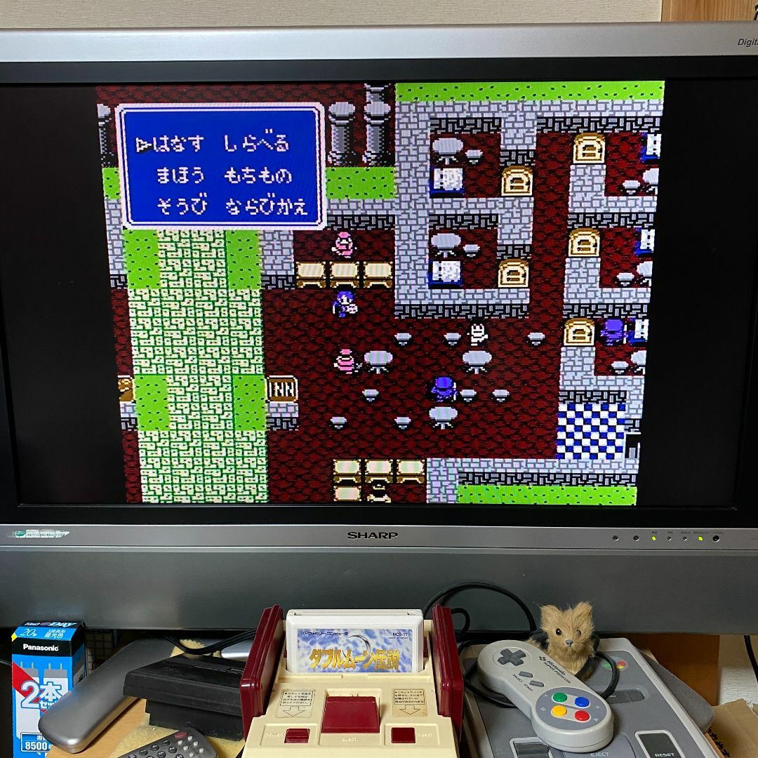 ファミリーコンピュータ(ファミリーコンピュータ)の【動作確認済み】 ダブルムーン伝説　（ファミコン） エンタメ/ホビーのゲームソフト/ゲーム機本体(家庭用ゲームソフト)の商品写真