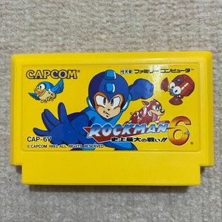 ファミリーコンピュータ(ファミリーコンピュータ)の【動作確認済み】 ロックマン6　史上最大の戦い！！　（ファミコン）(家庭用ゲームソフト)