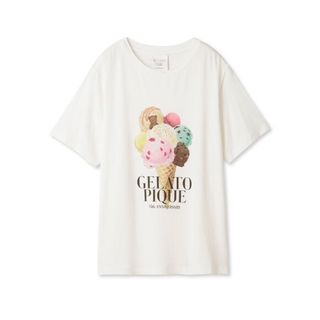 ジェラートピケ(gelato pique)のジェラートピケ♡15th♡ワンポイントTシャツ オフホワイト♡(Tシャツ(半袖/袖なし))