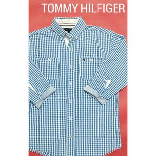 トミーヒルフィガー(TOMMY HILFIGER)の【美品】TOMMY HILFIGER(トミーヒルフィガー)メンズ七分袖シャツ M(シャツ)