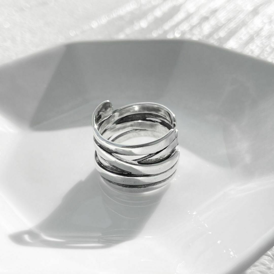 silver　spiral　openring　シルバーリング　指輪 レディースのアクセサリー(リング(指輪))の商品写真