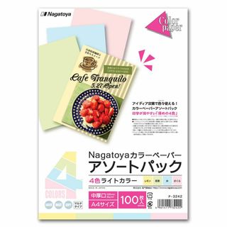 【特価商品】長門屋商店 カラーペーパー ナ-3242 A4中厚口100枚ライトカ(その他)