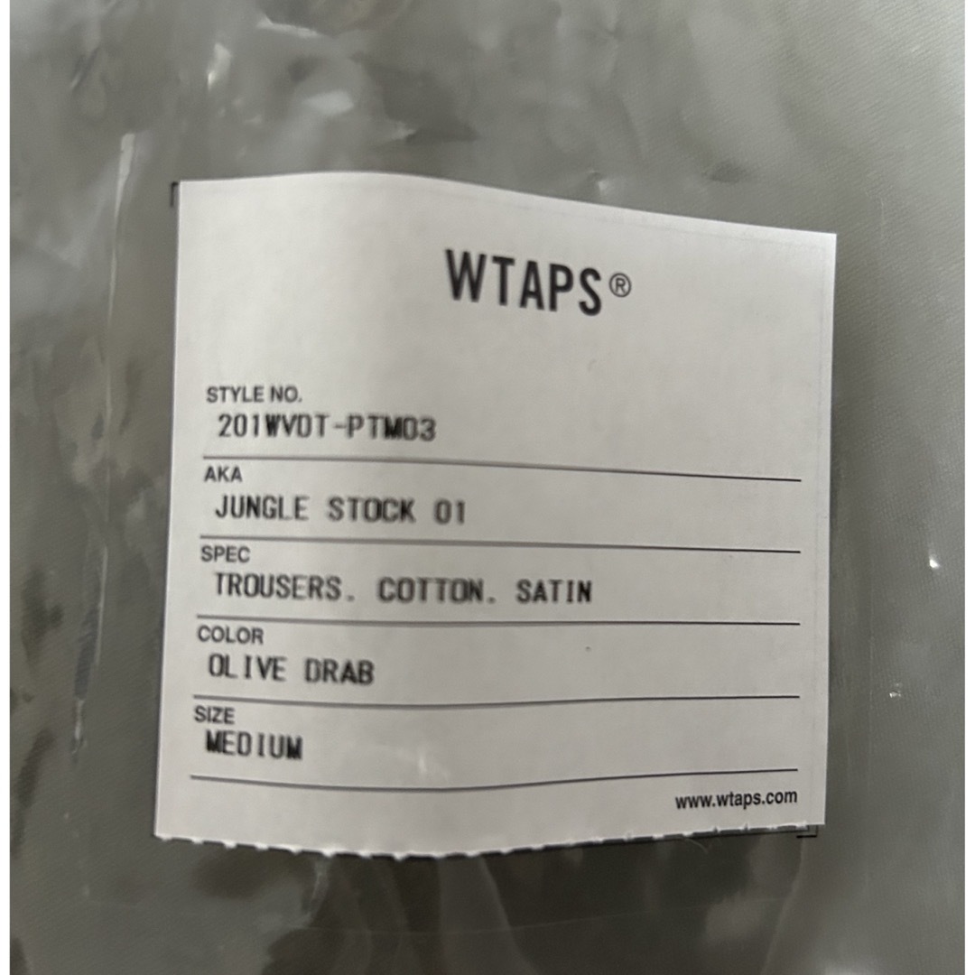 W)taps(ダブルタップス)のWTAPSダブルタップスJUNGLESTOCKカーゴパンツMサイズ新品MILT メンズのパンツ(ワークパンツ/カーゴパンツ)の商品写真