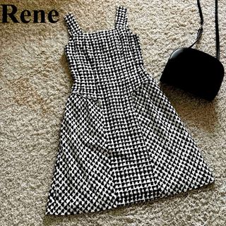 ルネ(René)の【美品】ルネ　Rene ワンピース TISSUE社製　ノースリーブ　34(ひざ丈ワンピース)