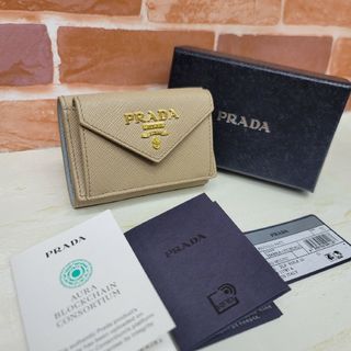 プラダ(PRADA)の新品未使用PRADA☆鑑定済☆サフィアーノ バイカラープラダ３つ折り財布(財布)