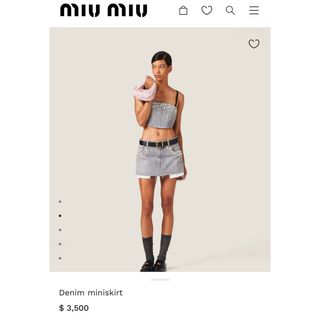 ミュウミュウ デニムスカート ミニスカートの通販 21点 | miumiuの ミュウミュウ デニムスカート ミニスカートの通販 21点 | miumiuの