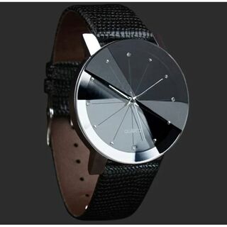 新品 スタイリッシュメンズ クォーツ腕時計 ブラック☆送料無料★最安値(腕時計(アナログ))