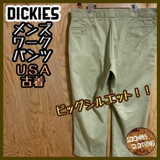 ディッキーズ(Dickies)のワーク パンツ ストリート ディッキーズ ベージュ USA古着 90s ロゴ(ワークパンツ/カーゴパンツ)