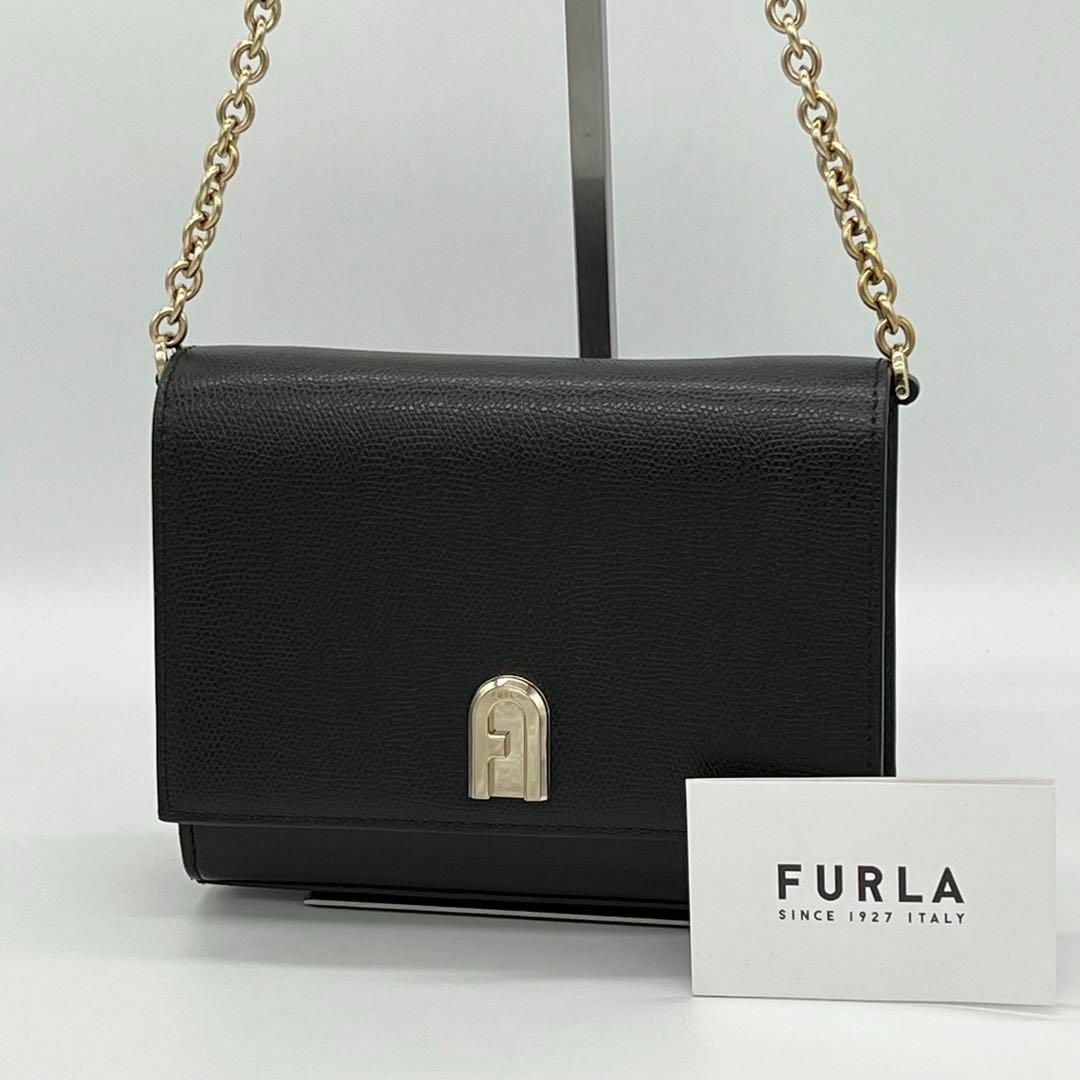 Furla(フルラ)の✨極美品✨FURLA アーチロゴ ショルダーバッグ クロスボディ ブラック レディースのバッグ(ショルダーバッグ)の商品写真