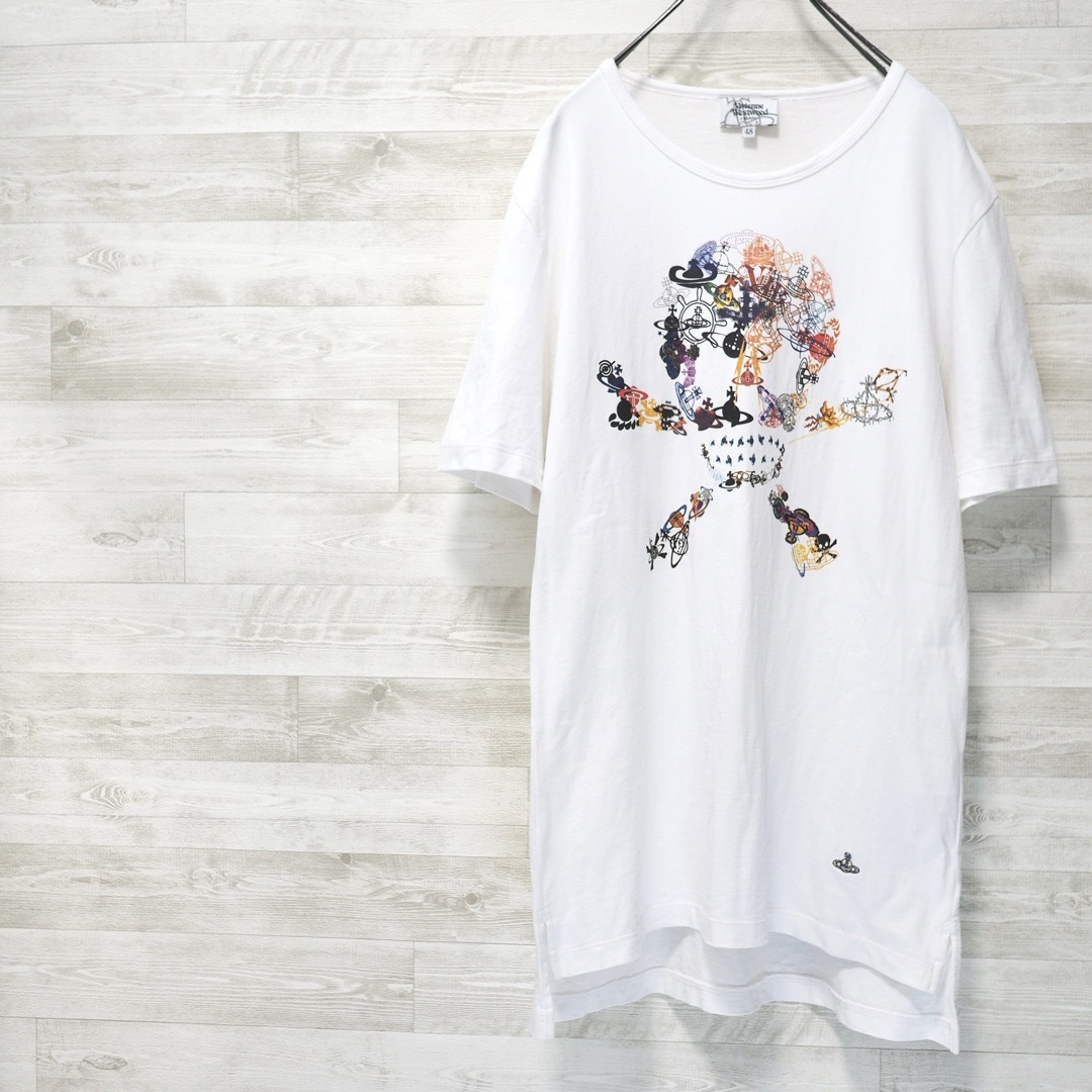 Vivienne Westwood(ヴィヴィアンウエストウッド)のVIVIENNE WESTWOOD MAN スカルオーブTシャツ-Wht/48 メンズのトップス(Tシャツ/カットソー(半袖/袖なし))の商品写真