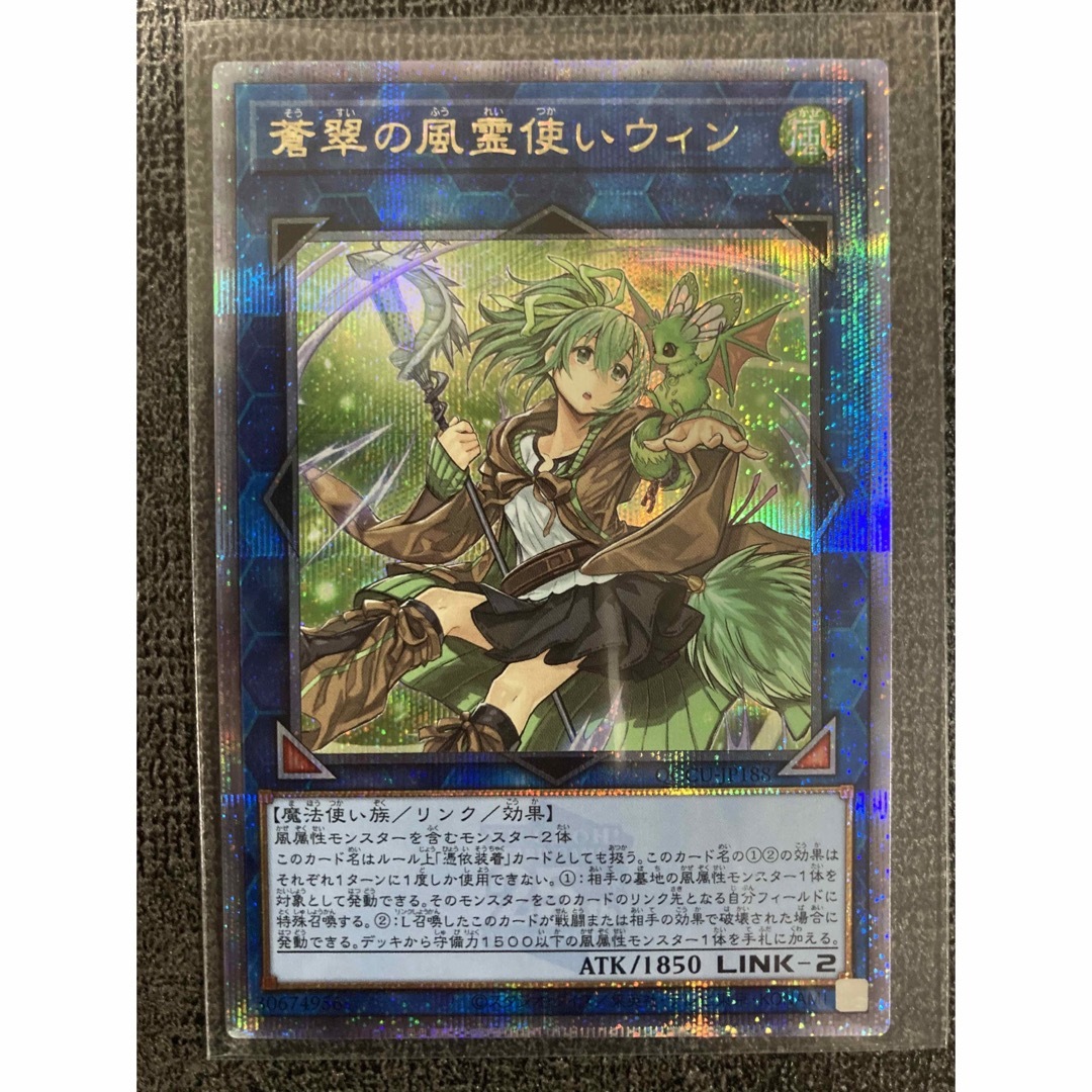 遊戯王(ユウギオウ)の遊戯王デュエルモンスターズ　蒼翠の風霊使いウィン 25th シークレット エンタメ/ホビーのトレーディングカード(その他)の商品写真