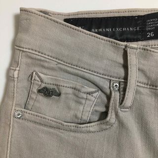 アルマーニエクスチェンジ(ARMANI EXCHANGE)のアルマーニエクスチェンジ　パンツ　デニム　ジーンズ　ライトグレー　レディース(デニム/ジーンズ)