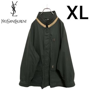 イヴサンローラン(Yves Saint Laurent)の【美品】イブサンローラン⭐︎YSL⭐︎ナイロンジャケット⭐︎グリーン(ナイロンジャケット)