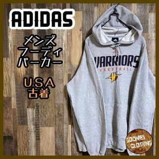 adidas - adidas メンズ フーディ パーカー チームロゴ ウォリアーズ NBA 古着