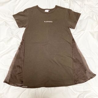 アプレレクール(apres les cours)のアプレレクール　コンバースコラボワンピース　半袖　コラボ　ワンピース　子供服(ワンピース)