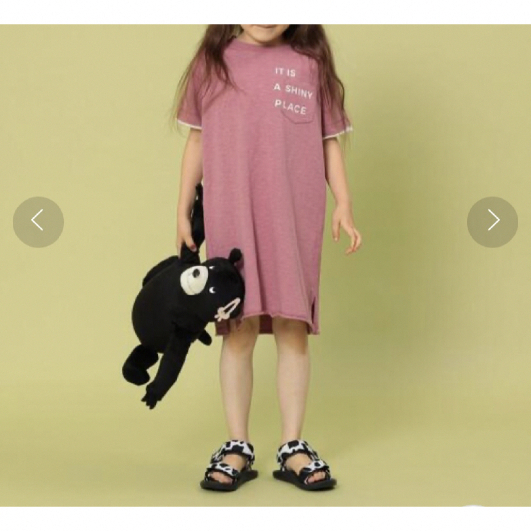 coen(コーエン)のcoen Tシャツワンピース　半袖　ワンピース　女の子　子供服 キッズ/ベビー/マタニティのキッズ服女の子用(90cm~)(ワンピース)の商品写真