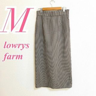 ローリーズファーム(LOWRYS FARM)のローリーズファーム　タイトスカート　M　ブラウン　ブルー　ベージュ　総柄(ロングスカート)